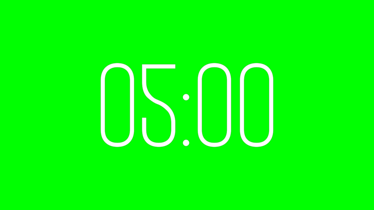 Cuenta Regresiva Ágora de 5 Minutos con Fondo Transparente 4K - Green
