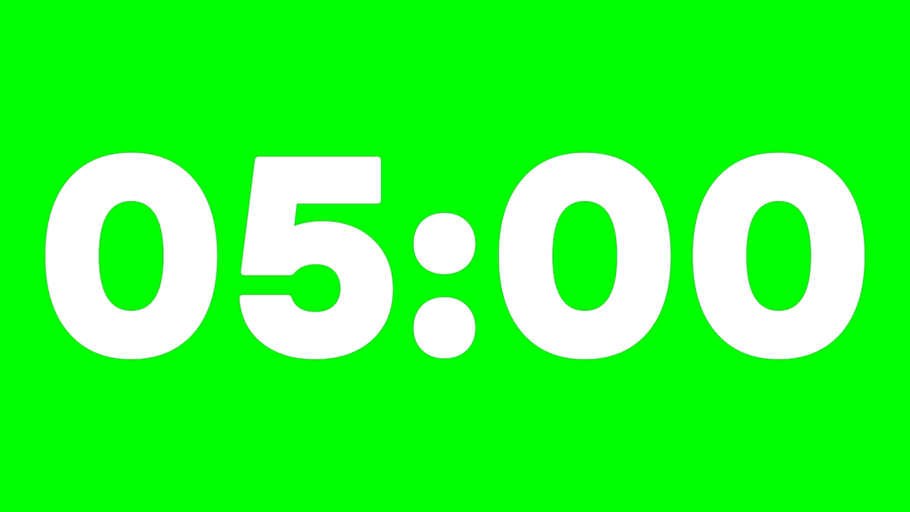 Cuenta Regresiva Aurora de 5 Minutos con Fondo Transparente 4K - Green