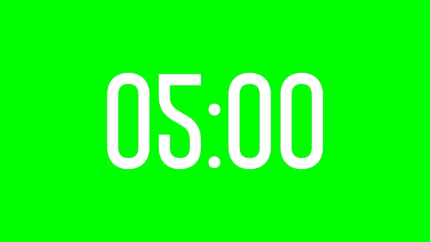 Cuenta Regresiva Vértice de 5 Minutos con Fondo Transparente 4K - Green