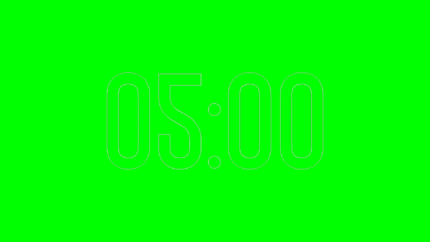 Cuenta Regresiva Raíz de 5 Minutos con Fondo Transparente 4K - Green