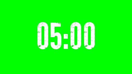 Cuenta Regresiva Enfoque de 5 Minutos con Fondo Transparente 4K - Green