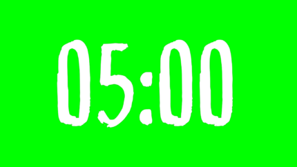 Fondo Transparente Aurora — Cuenta Regresiva de 5 Minutos sin Fondo - Green