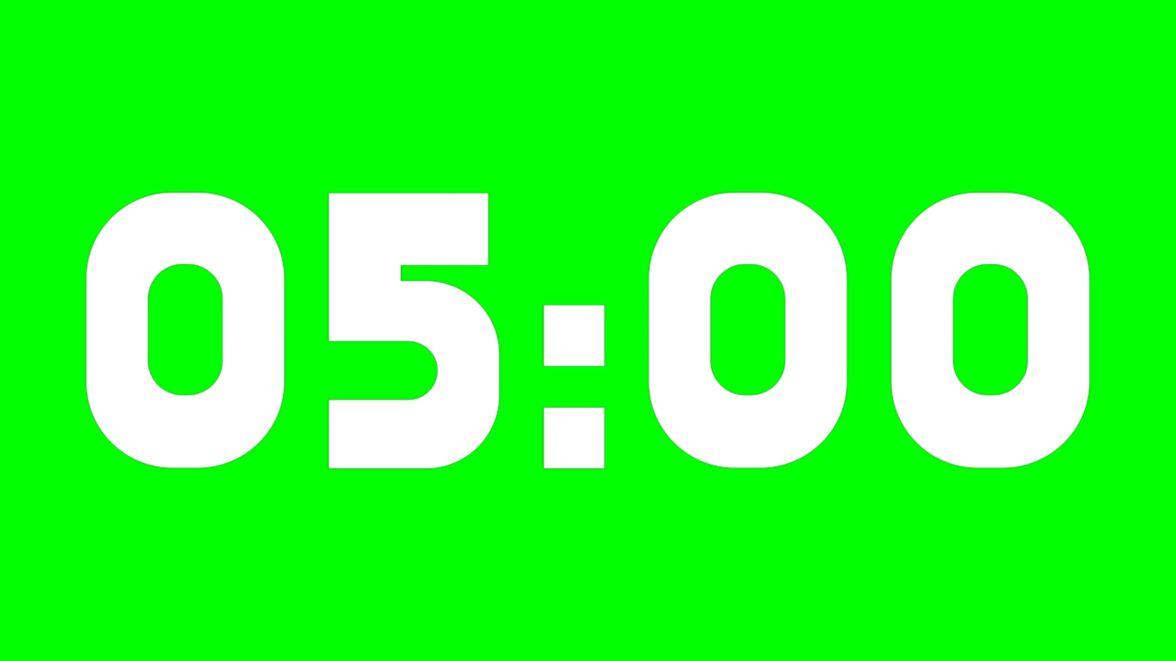 Fondo Transparente Horizonte — Cuenta Regresiva de 5 Minutos sin Fondo - Green