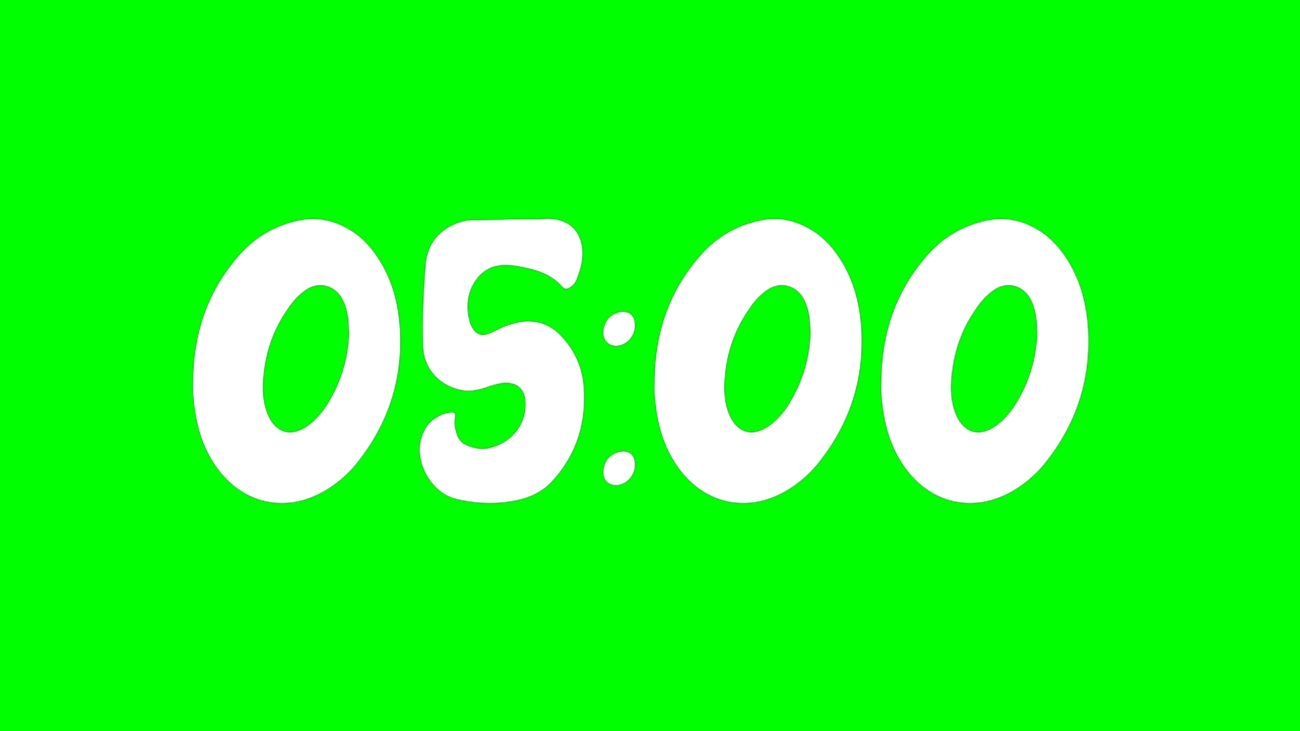 Fondo Transparente Nexo — Cuenta Regresiva de 5 Minutos sin Fondo - Green