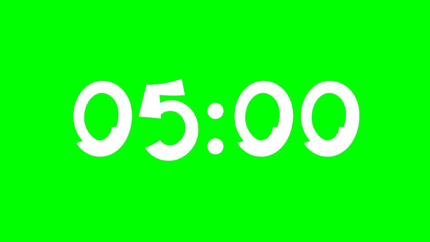 Fondo Transparente Elevación — Cuenta Regresiva de 5 Minutos sin Fondo - Green