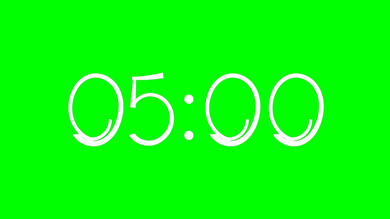 Fondo Transparente Pulso — Cuenta Regresiva de 5 Minutos sin Fondo - Green