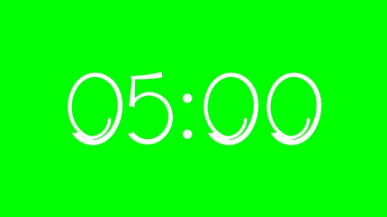 Fondo Transparente Pulso — Cuenta Regresiva de 5 Minutos sin Fondo - Green