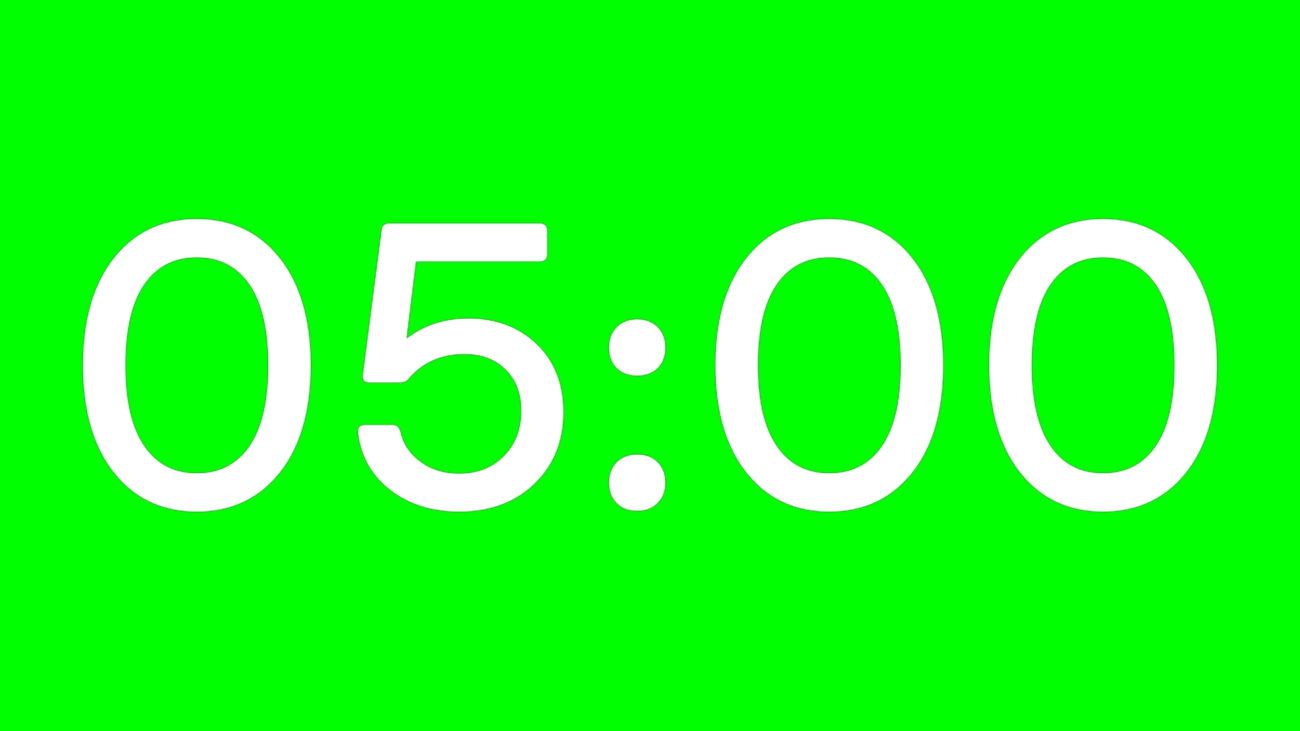 Cuenta Regresiva Nexo de 5 Minutos con Fondo Transparente 4K - Green