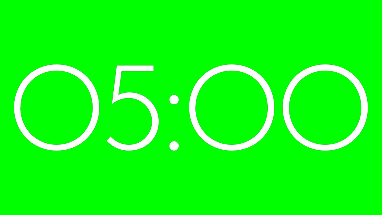 Fondo Transparente Lumen — Cuenta Regresiva de 5 Minutos sin Fondo - Green