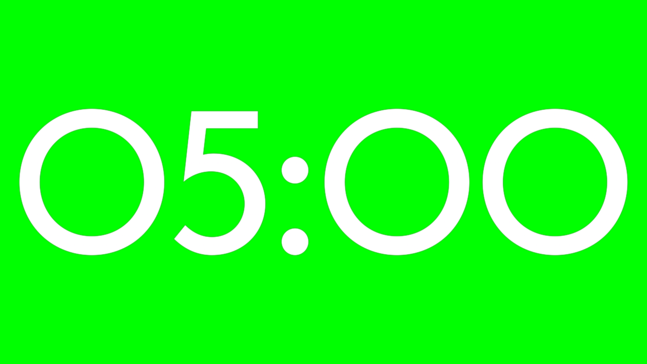 Fondo Transparente Armonía — Cuenta Regresiva de 5 Minutos sin Fondo - Green