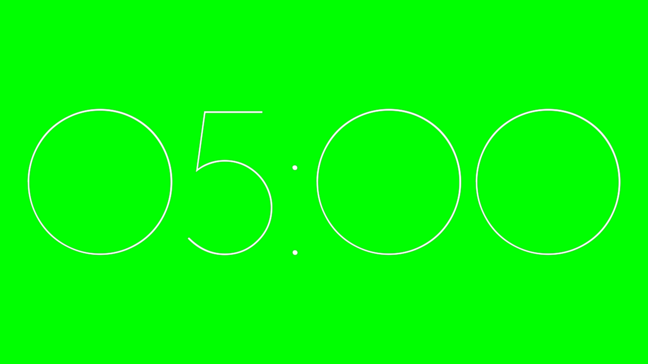 Fondo Transparente Travesía — Cuenta Regresiva de 5 Minutos sin Fondo - Green