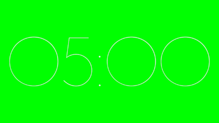 Fondo Transparente Travesía — Cuenta Regresiva de 5 Minutos sin Fondo - Green