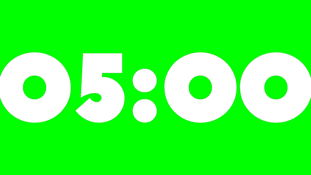Fondo Transparente Brío — Cuenta Regresiva de 5 Minutos sin Fondo - Green