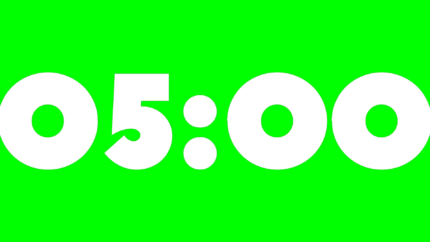 Fondo Transparente Brío — Cuenta Regresiva de 5 Minutos sin Fondo - Green