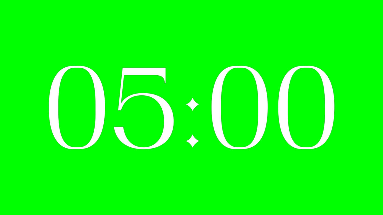 Fondo Transparente Ágora — Cuenta Regresiva de 5 Minutos sin Fondo - Green