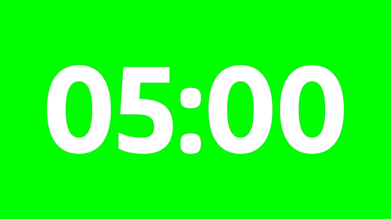 Fondo Transparente Vértice — Cuenta Regresiva de 5 Minutos sin Fondo - Green
