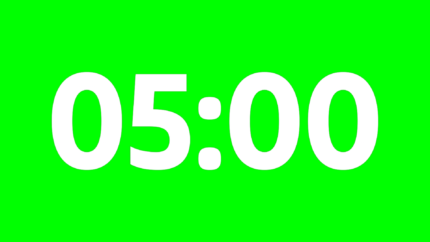 Fondo Transparente Vértice — Cuenta Regresiva de 5 Minutos sin Fondo - Green