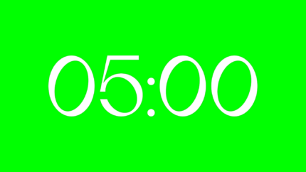 Fondo Transparente Círculo — Cuenta Regresiva de 5 Minutos sin Fondo - Green