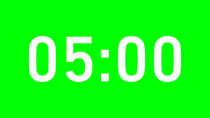 Fondo Transparente Vínculo — Cuenta Regresiva de 5 Minutos sin Fondo - Green