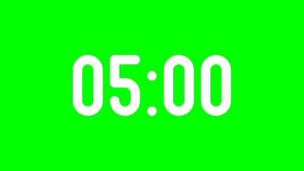 Fondo Transparente Umbral — Cuenta Regresiva de 5 Minutos sin Fondo - Green