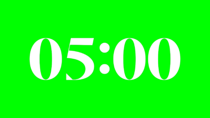 Aurora Alpha Channel: Cuenta Regresiva de 5 Minutos en Alta Resolución - Green