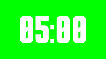 Horizonte Alpha Channel: Cuenta Regresiva de 5 Minutos en Alta Resolución - Green