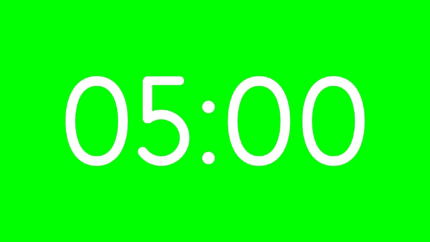 Armonía Alpha Channel: Cuenta Regresiva de 5 Minutos en Alta Resolución - Green