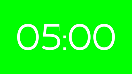 Travesía Alpha Channel: Cuenta Regresiva de 5 Minutos en Alta Resolución - Green