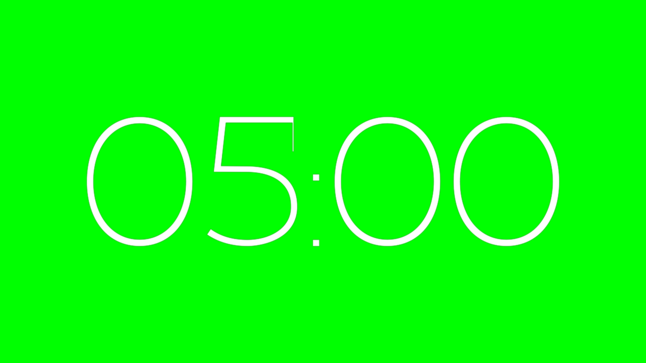 Ágora Alpha Channel: Cuenta Regresiva de 5 Minutos en Alta Resolución - Green