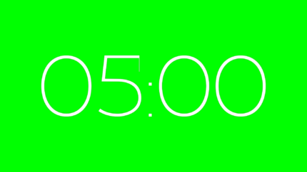 Ágora Alpha Channel: Cuenta Regresiva de 5 Minutos en Alta Resolución - Green