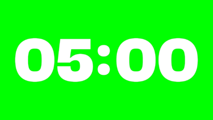 Raíz Alpha Channel: Cuenta Regresiva de 5 Minutos en Alta Resolución - Green