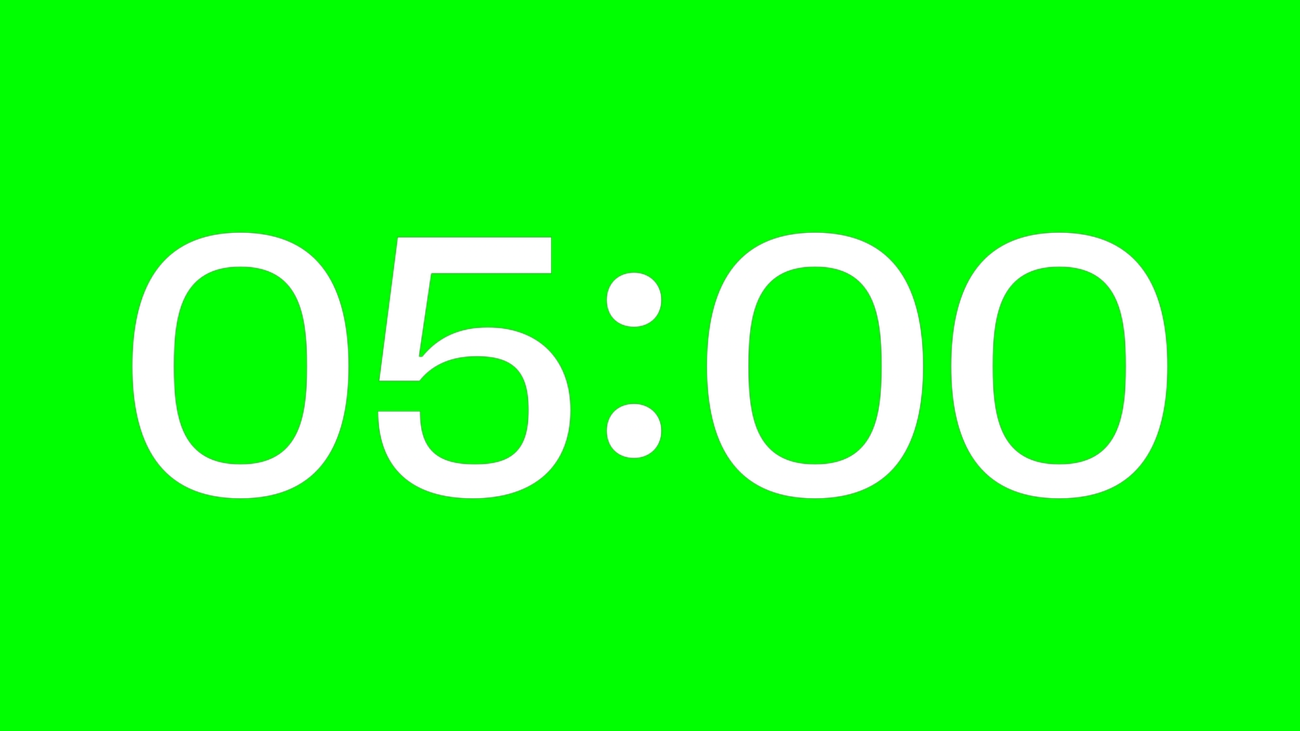 Cuenta Regresiva Aurora de 5 Minutos con Canal Alpha para ProPresenter - Green