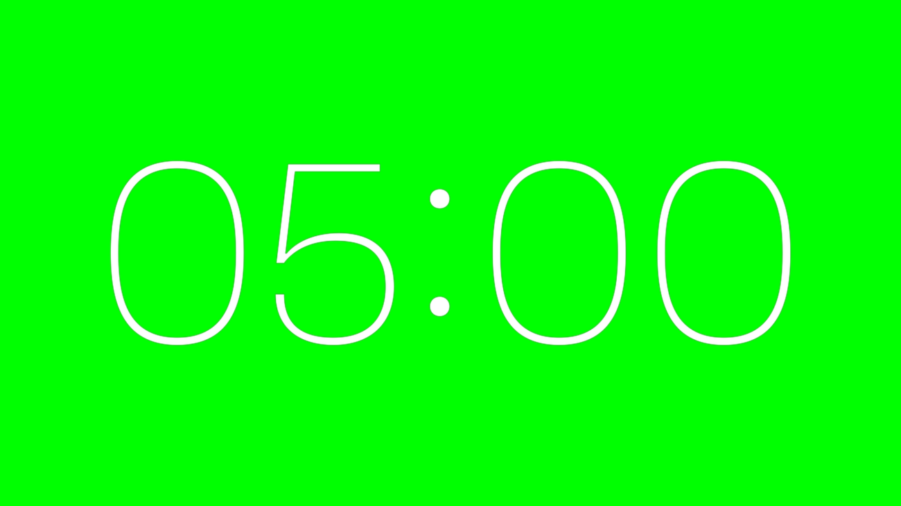 Cuenta Regresiva Prisma de 5 Minutos con Canal Alpha para ProPresenter - Green