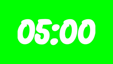 Cuenta Regresiva Resplandor de 5 Minutos con Fondo Transparente 4K - Green