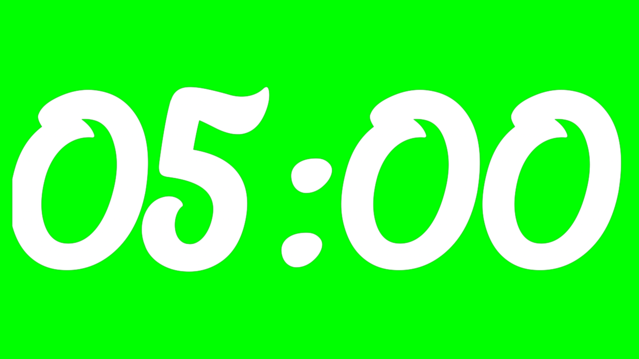Cuenta Regresiva Órbita de 5 Minutos con Fondo Transparente 4K - Green