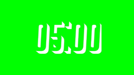 Cuenta Regresiva Lumen de 5 Minutos con Fondo Transparente 4K - Green