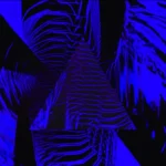 Deep Blue Abyss - Angular Chaos Still — fondo abstracto horizontal azul oscuro, índigo