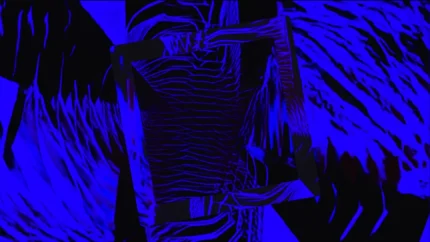 Deep Blue Abyss - Indigo Rift Still — fondo abstracto horizontal azul oscuro, índigo