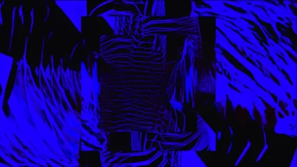 Deep Blue Abyss - Parallel Descent Still — fondo abstracto horizontal azul oscuro, índigo