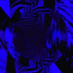 Deep Blue Abyss - Shattered Reality Still — fondo abstracto horizontal azul oscuro, índigo