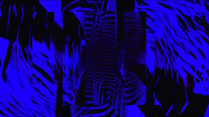 Deep Blue Abyss - Turbulent Flow Still — fondo abstracto horizontal azul oscuro, índigo