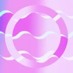 Dreamwave Lines - Dreamy Circle Still — fondo abstracto horizontal pastel, azul