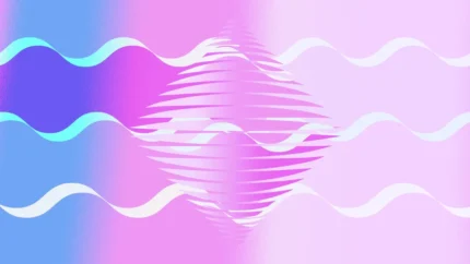 Dreamwave Lines - Dreamy Ripple Still — fondo abstracto horizontal pastel, azul