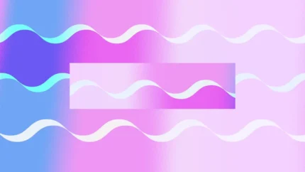 Dreamwave Lines - Floating Line Still — fondo abstracto horizontal pastel, azul
