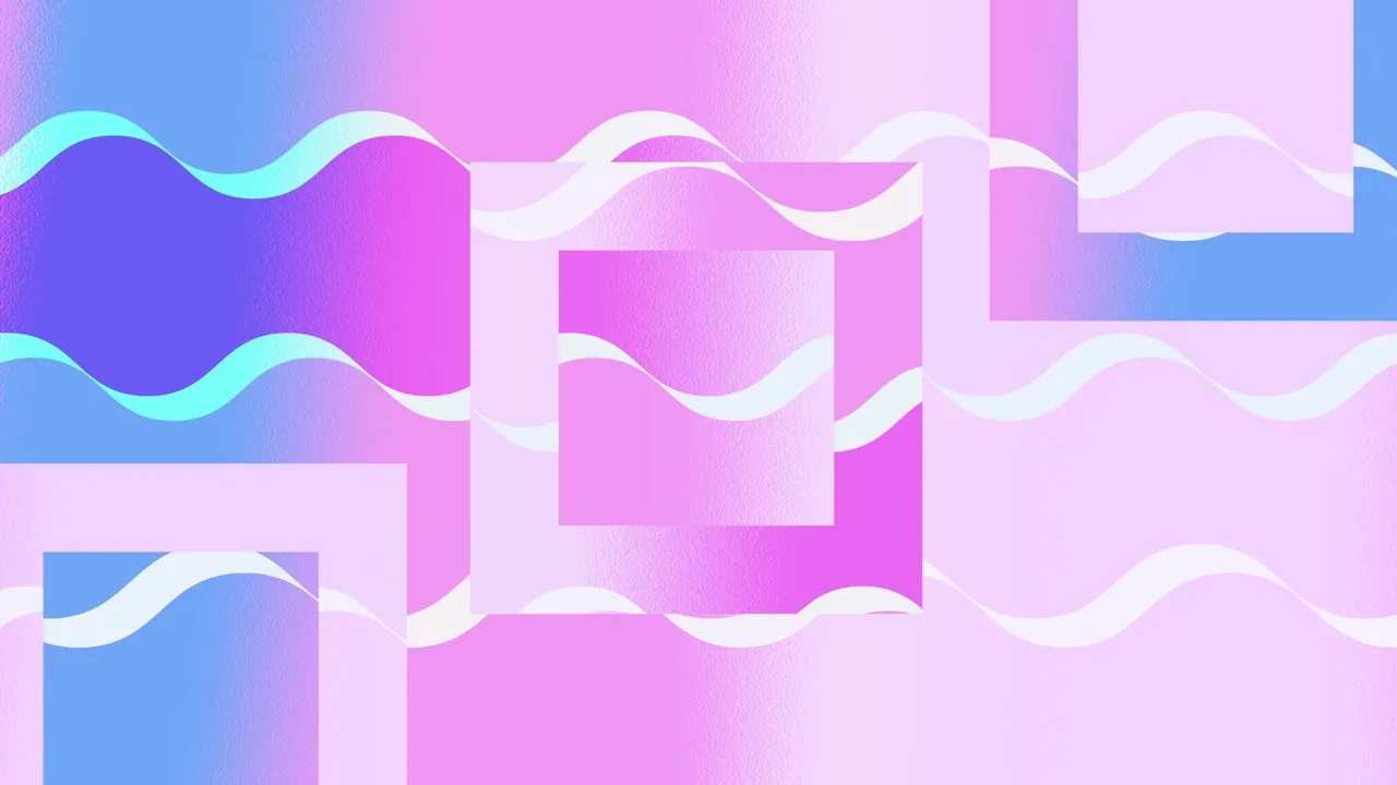 Dreamwave Lines - Geometric Frame Still — fondo abstracto horizontal pastel, azul