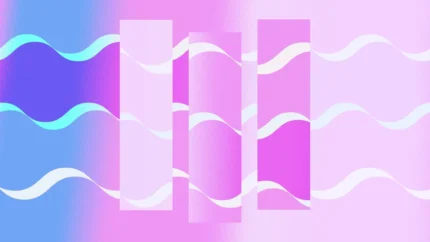 Dreamwave Lines - Pastel Lines Still — fondo abstracto horizontal pastel, azul