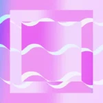 Dreamwave Lines - Square Frame Still — fondo abstracto horizontal pastel, azul