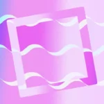Dreamwave Lines - Tilted Frame Still — fondo abstracto horizontal pastel, azul