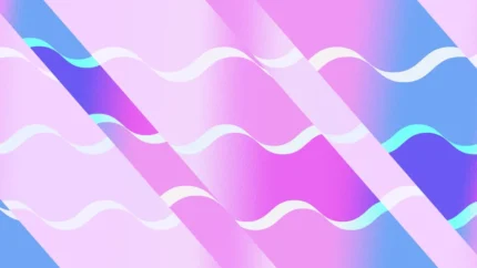 Dreamwave Lines - Wavy Divide Still — fondo abstracto horizontal pastel, azul