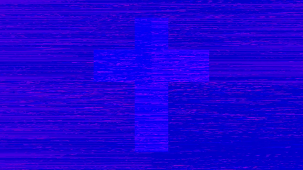 Electric Azure Blue - Intersection Cross Still — fondo abstracto horizontal azul eléctrico, cian